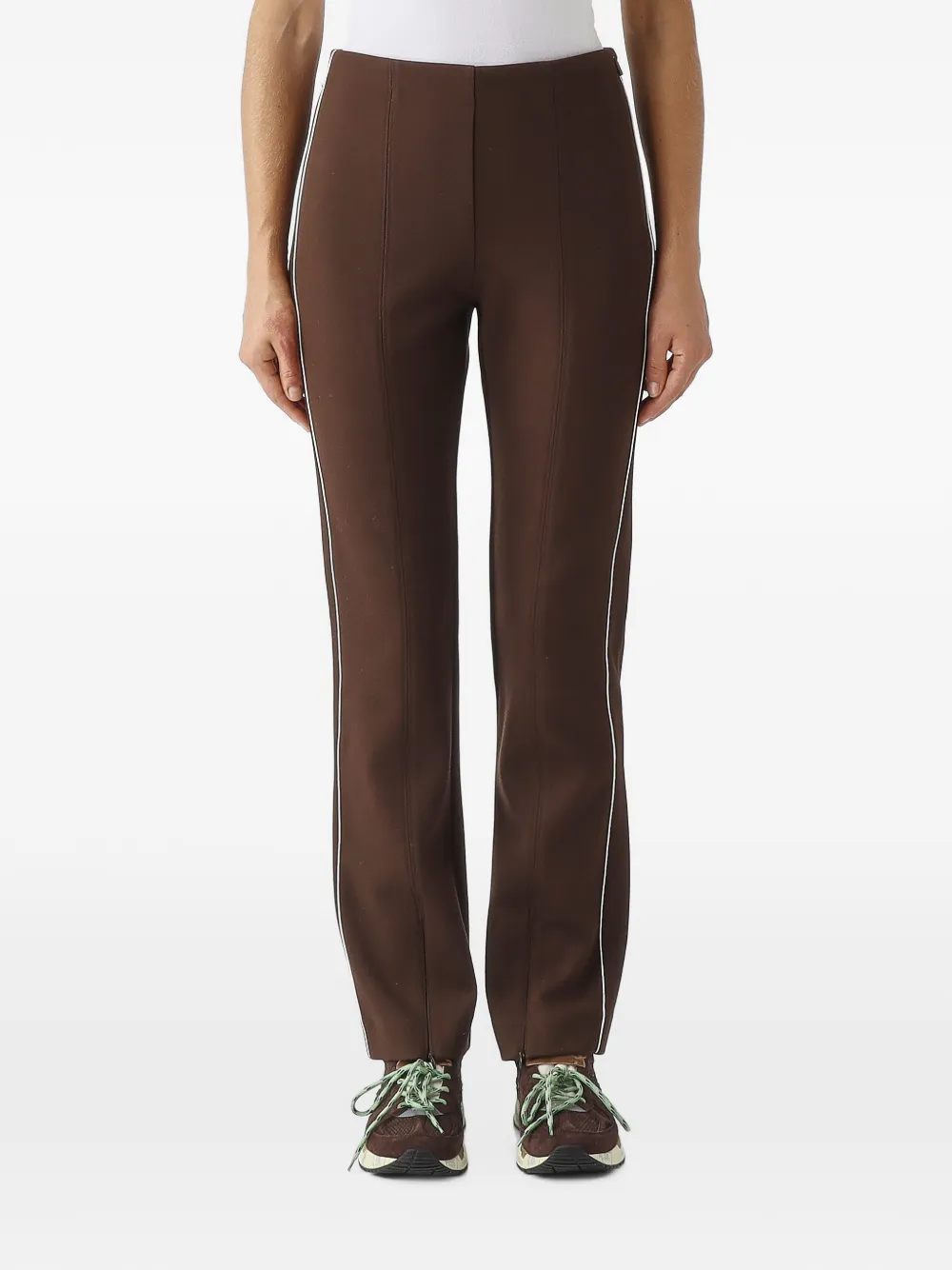 Max Mara Fumetto side-stripe straight-leg trousers Bruin