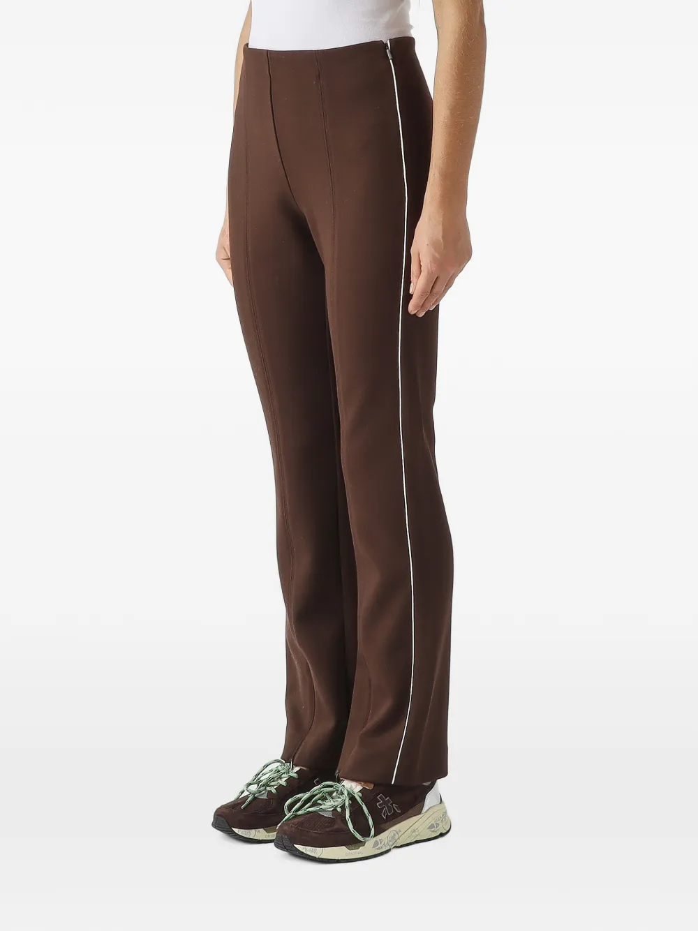 Max Mara Fumetto side-stripe straight-leg trousers Bruin