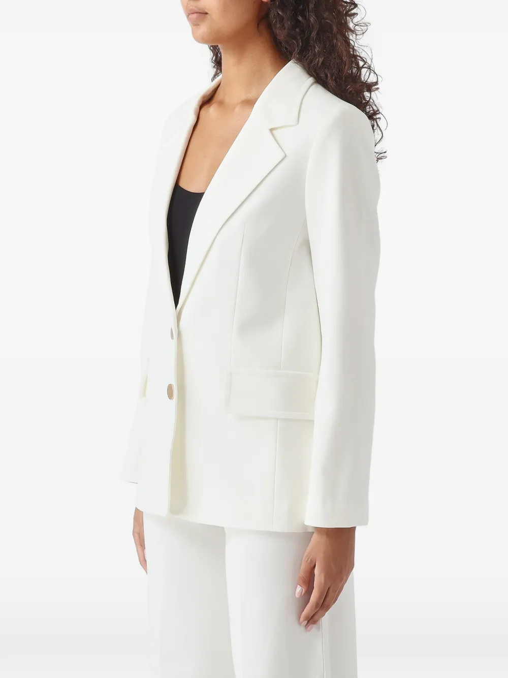 Nenette Britti notched-lapel single-breasted jacket Wit