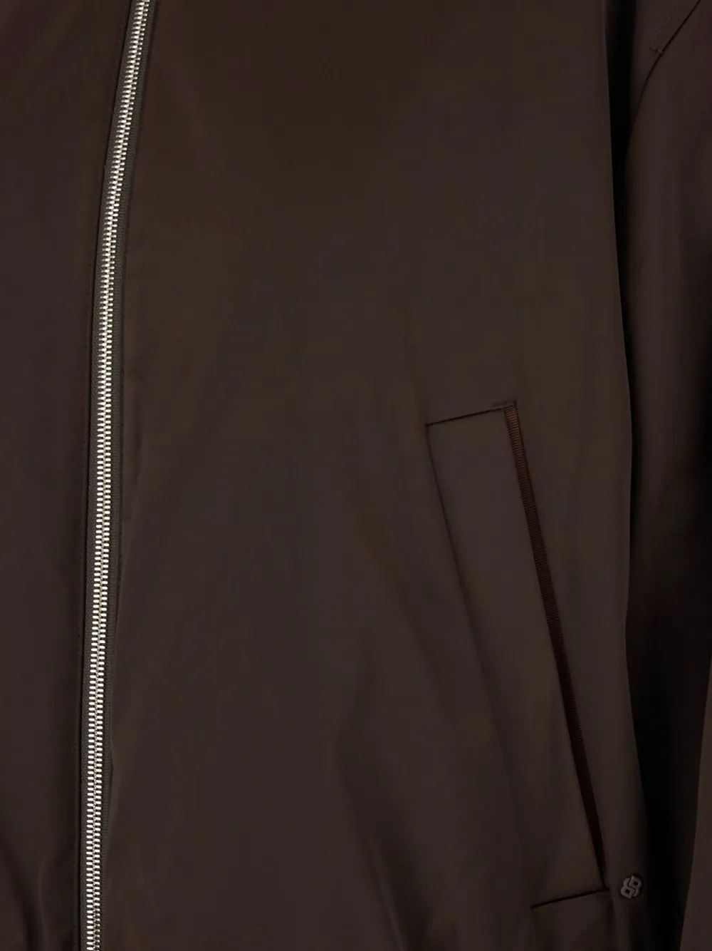 HUGO reversible relaxed-fit bomber in satin and faux fur Bruin
