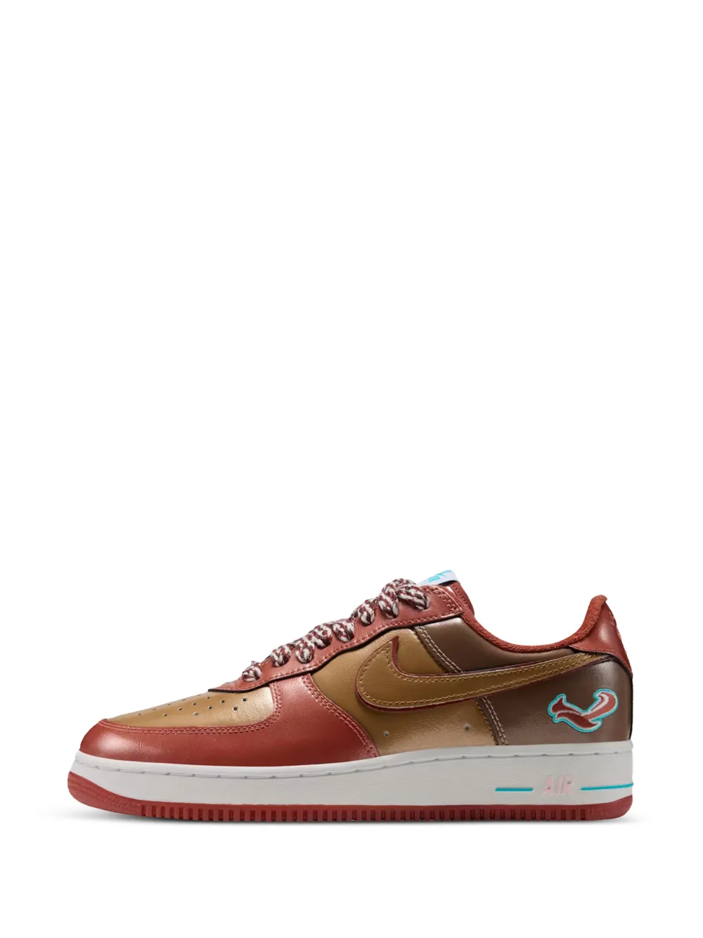 Nike x Nigo x J-Hope Sneakers Air Force 1 '01 color alba bruciata e oro metallizzato - Marrone