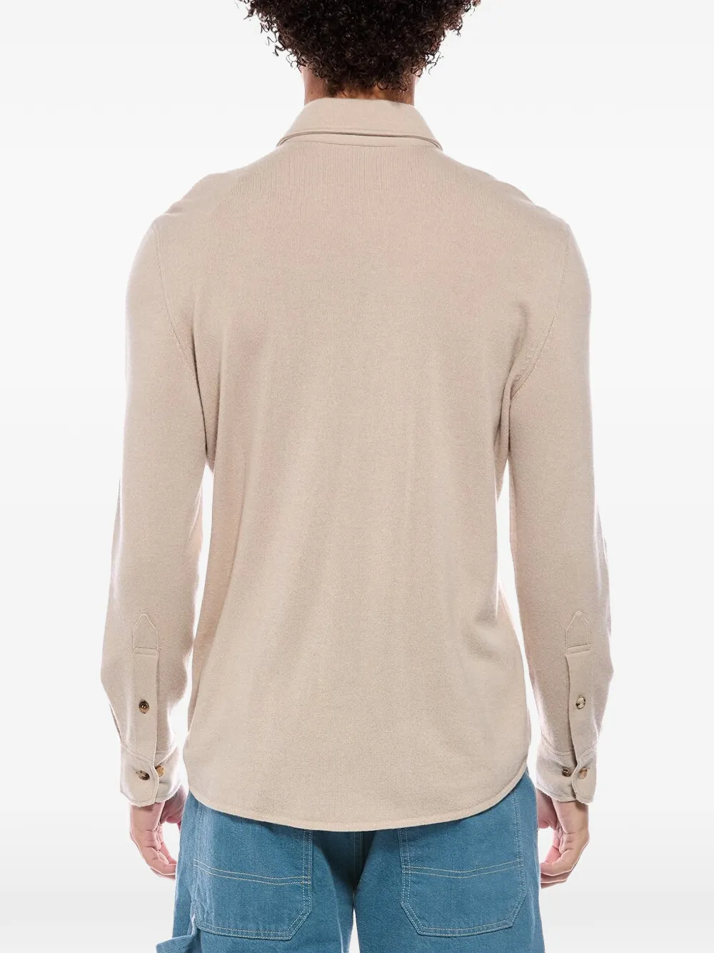 Brunello Cucinelli Overhemd met klepzak en knopen Beige