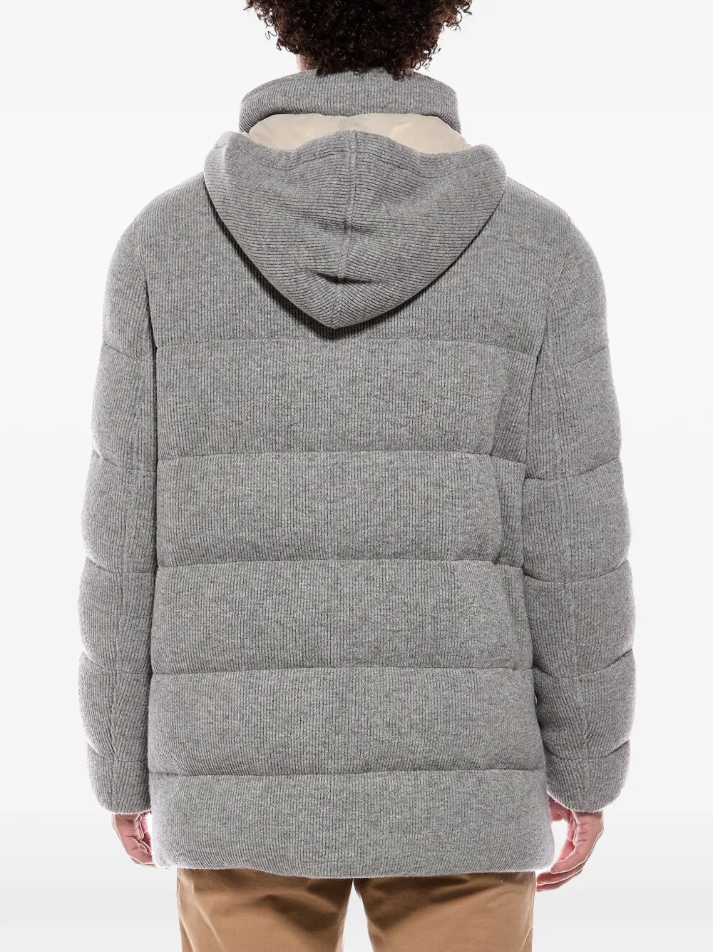 Brunello Cucinelli Ribgebreid jack Grijs