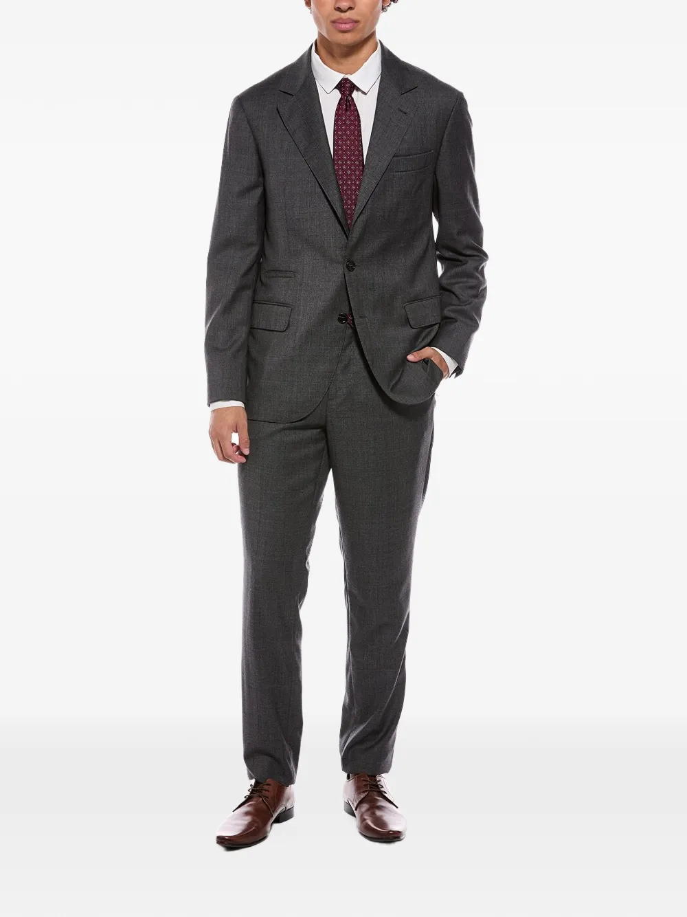 Brunello Cucinelli single-breasted suit - Grigio
