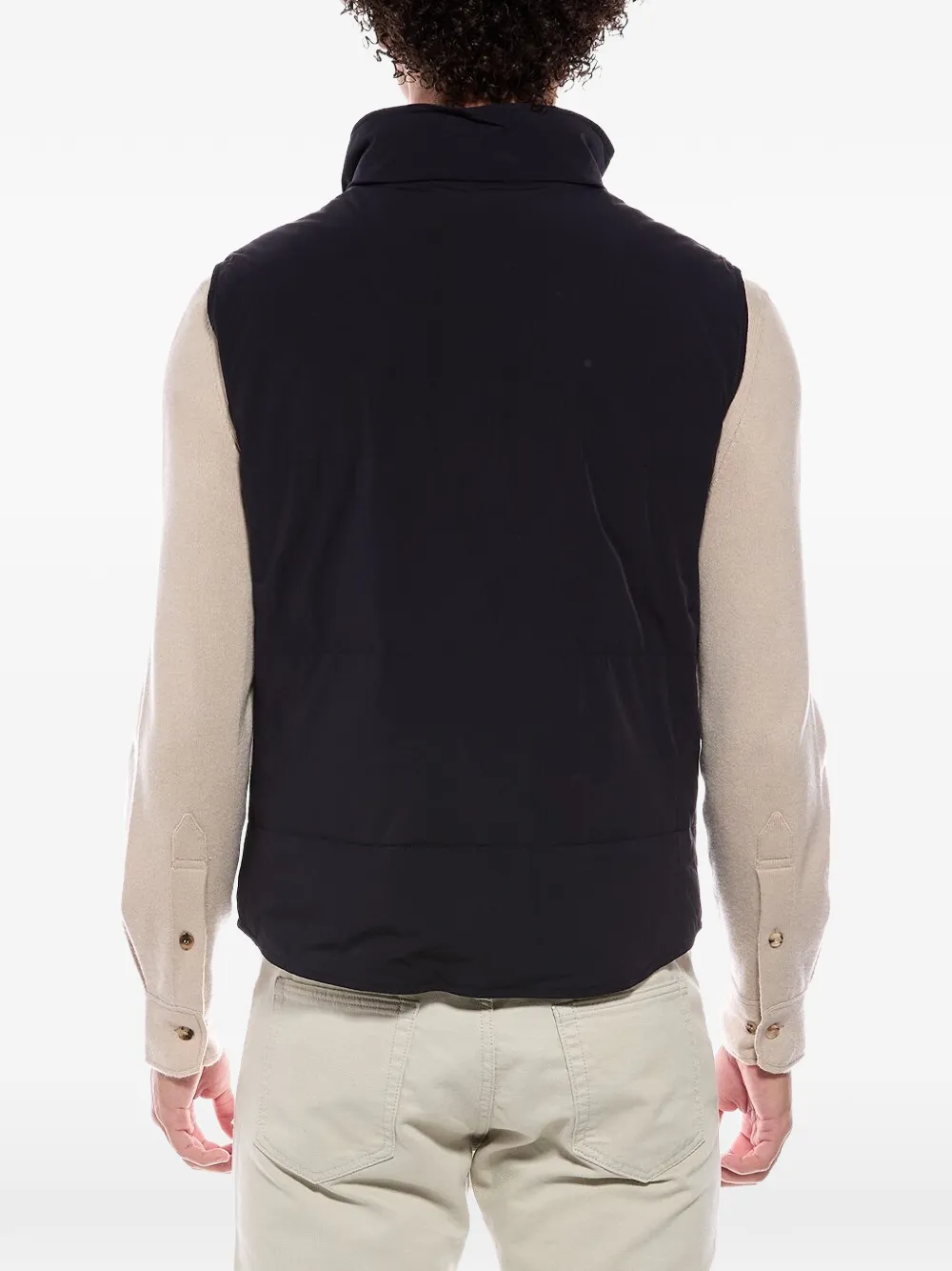 Brunello Cucinelli Gewatteerde bodywarmer met knopen Blauw