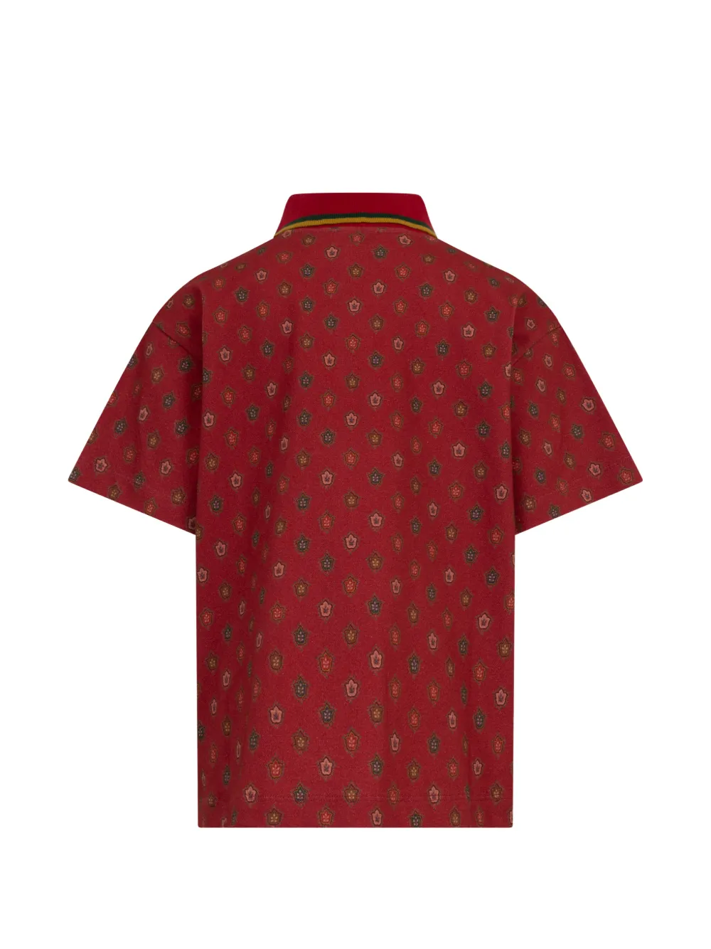 ETRO KIDS Katoenen poloshirt met print Rood