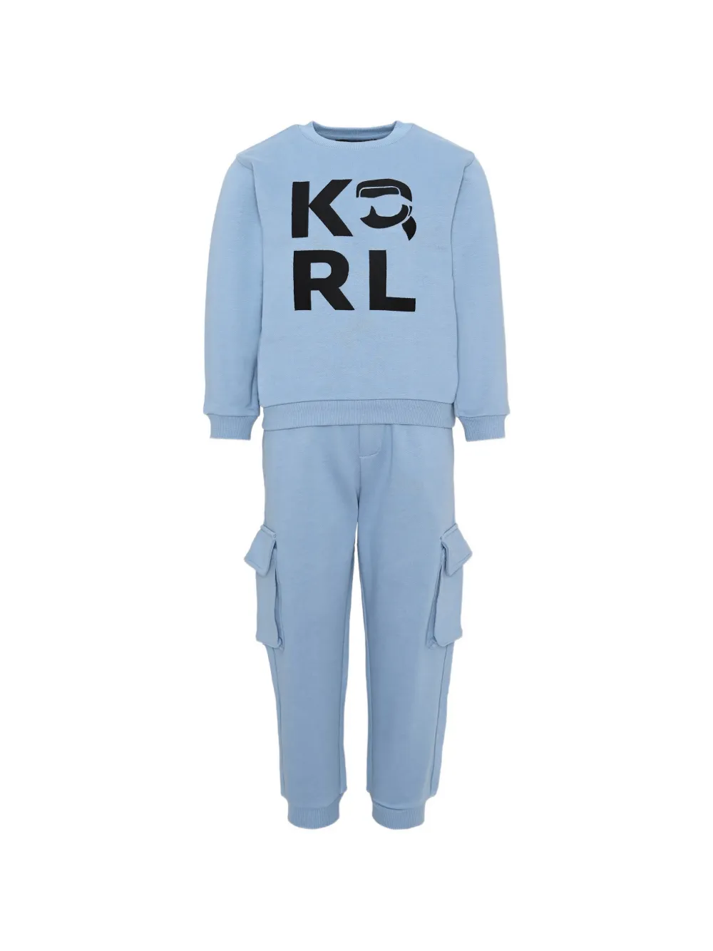 Karl Lagerfeld Kids logo-print tracksuit Blauw