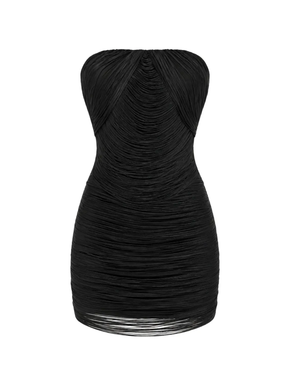 OW Collection Maddy fringe mini dress - Black