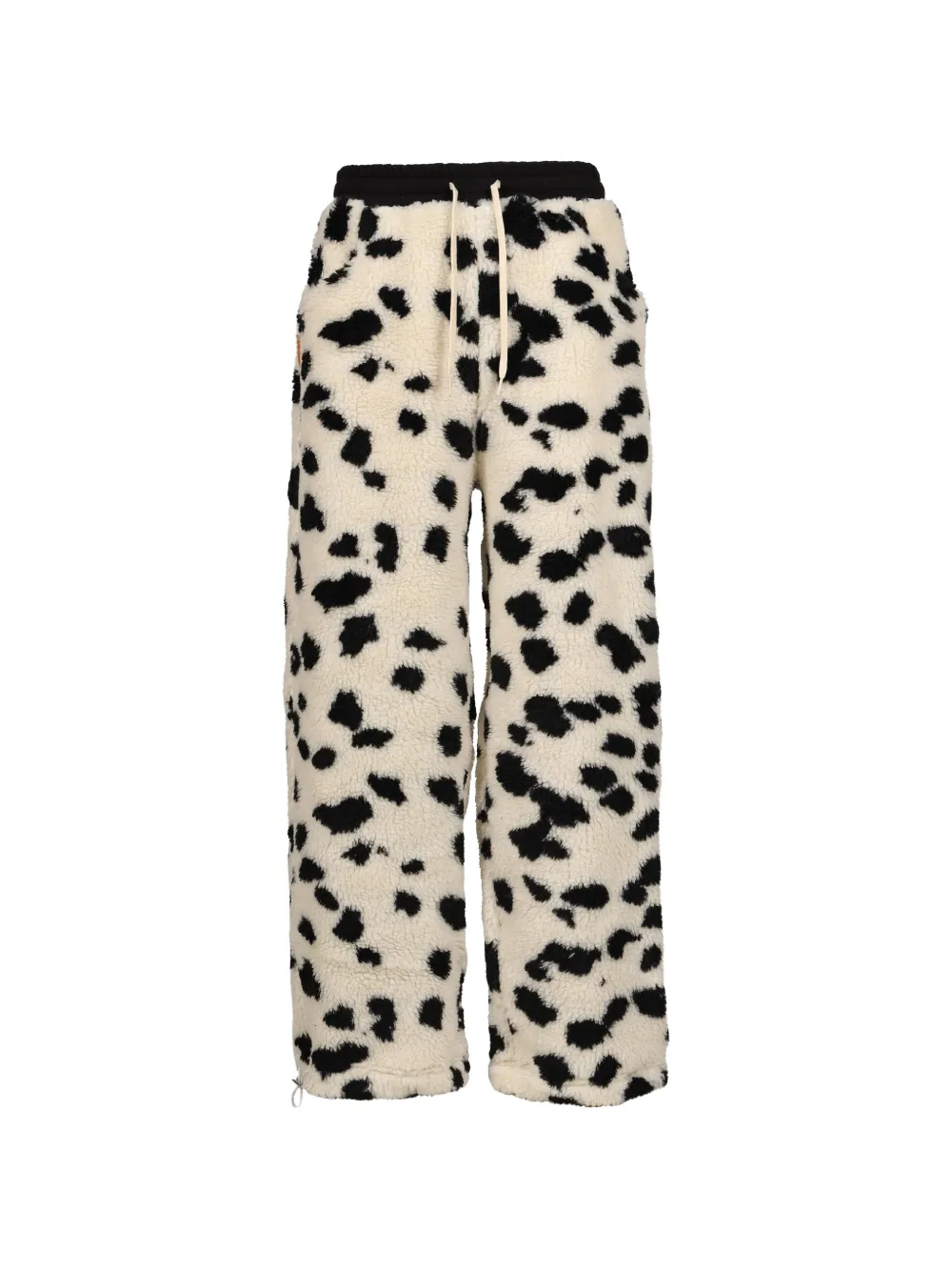 PDF Jojo fleece dalmatian-print trousers - Bianco
