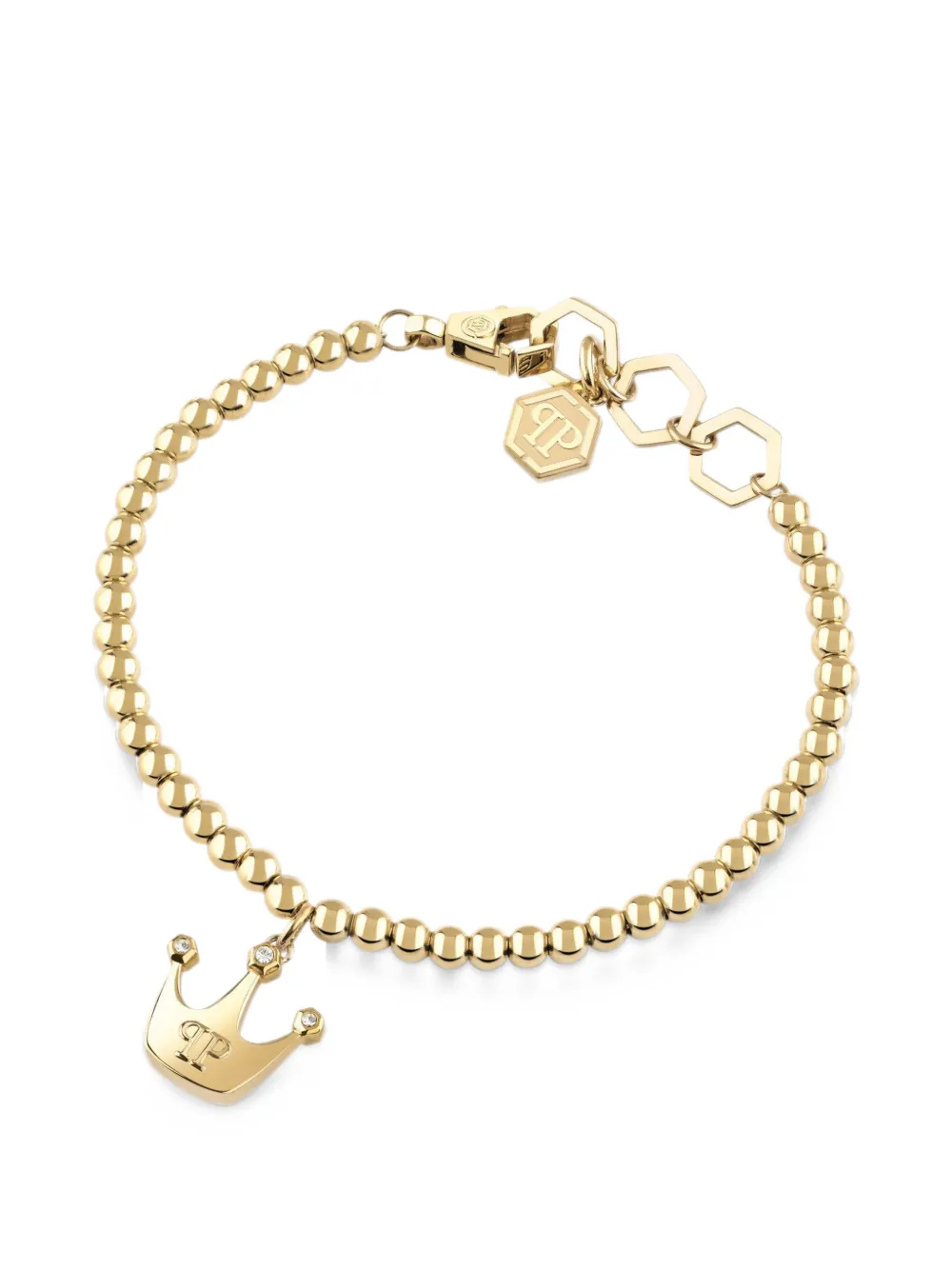 Philipp Plein Valentine crown charm bracelet - Oro