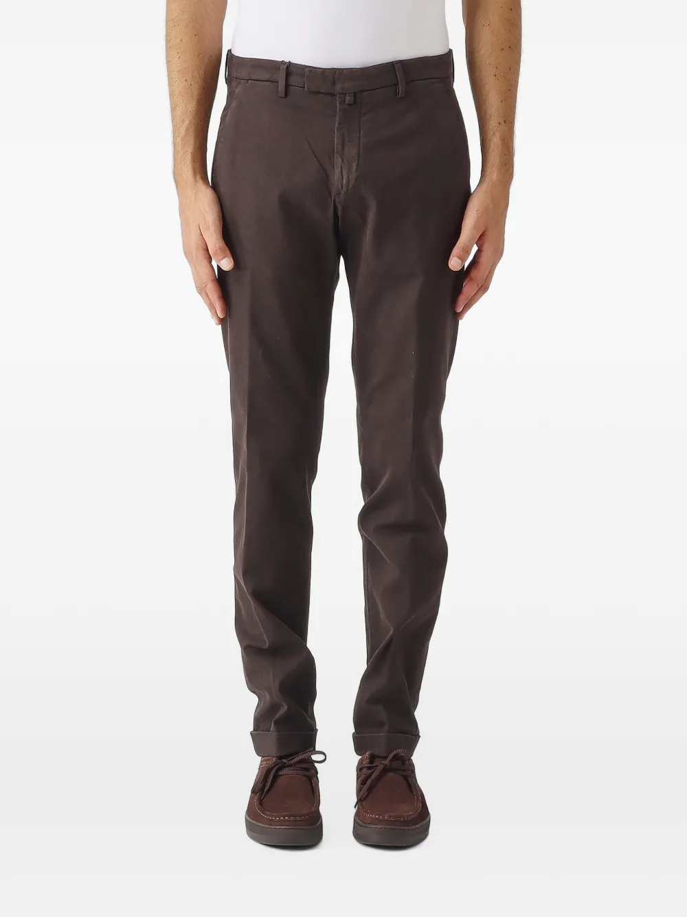 Briglia 1949 slim-fit turn-up chinos Bruin