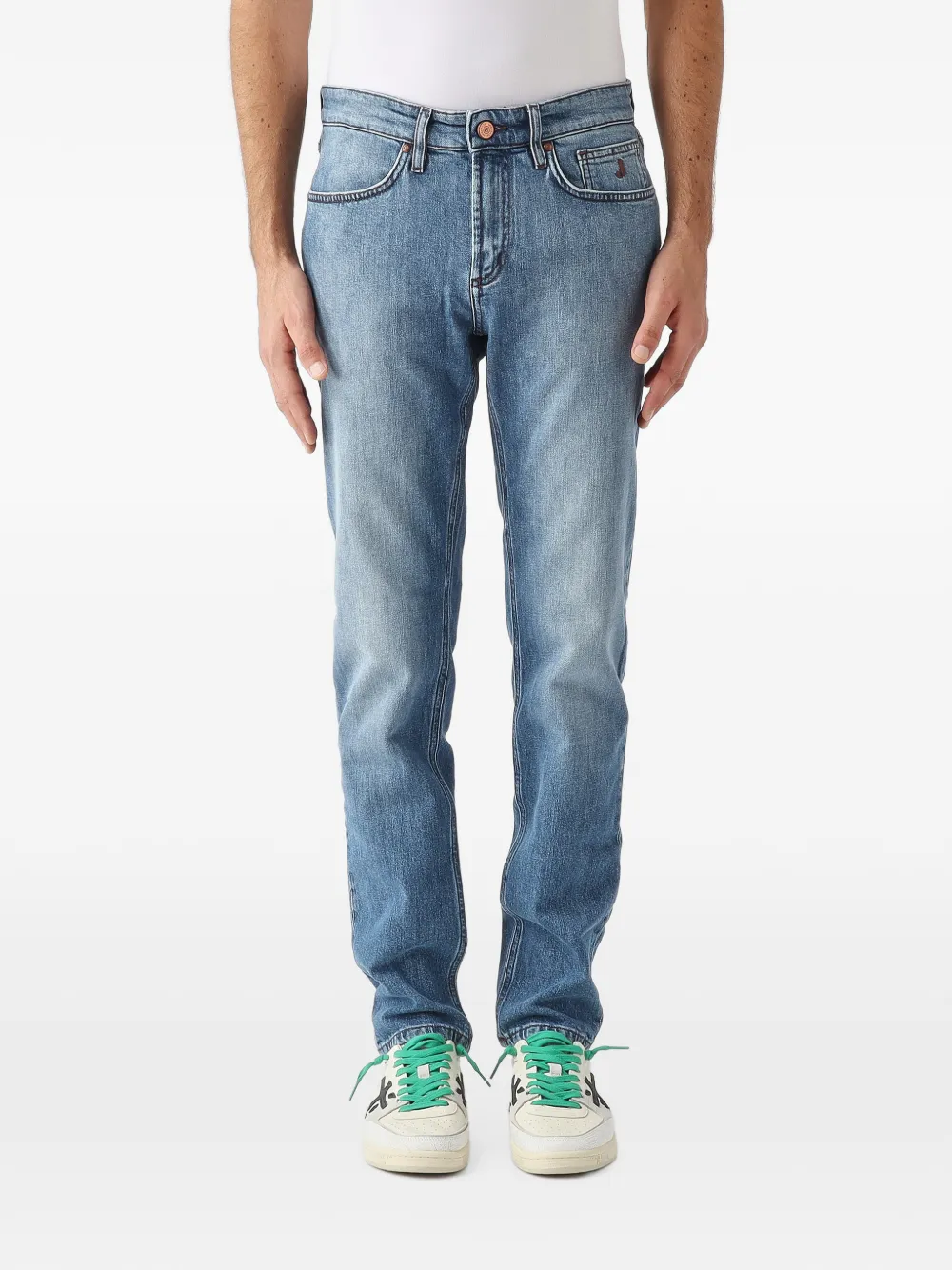 JECKERSON Jordan faded straight-leg jeans - Blu