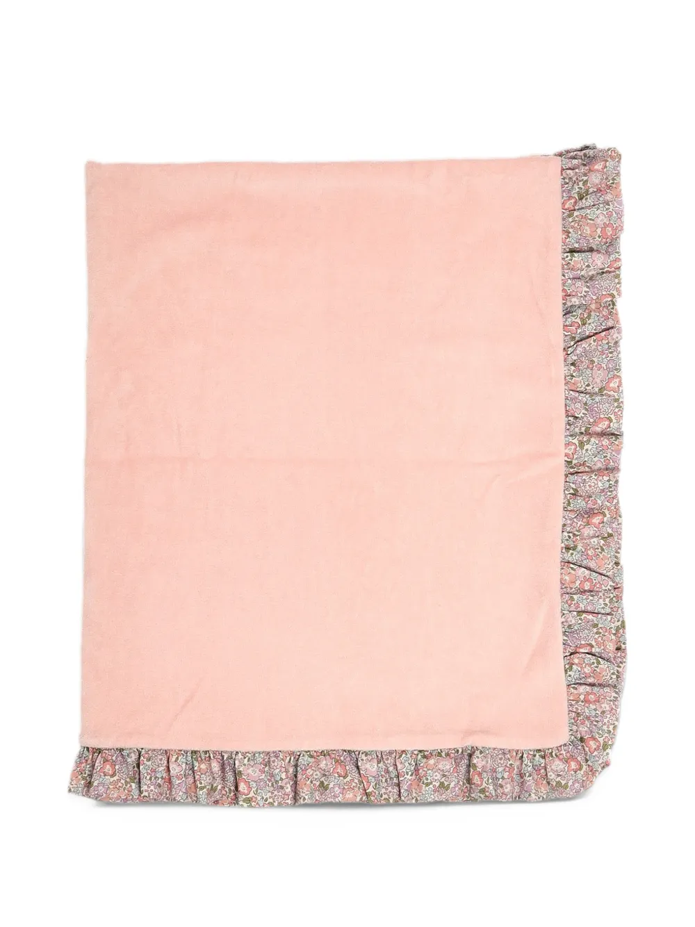 Pesciolino Rosso Kids floral-print ruffled blanket - Rosa