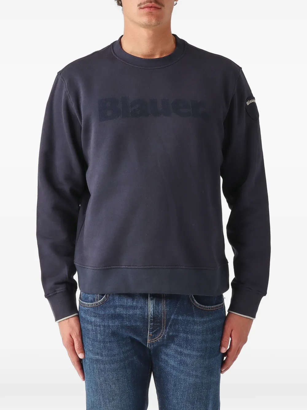 Blauer logo-print cotton sweatshirt - Bleu Blauer logo-print cotton sweatshirt - Bleu