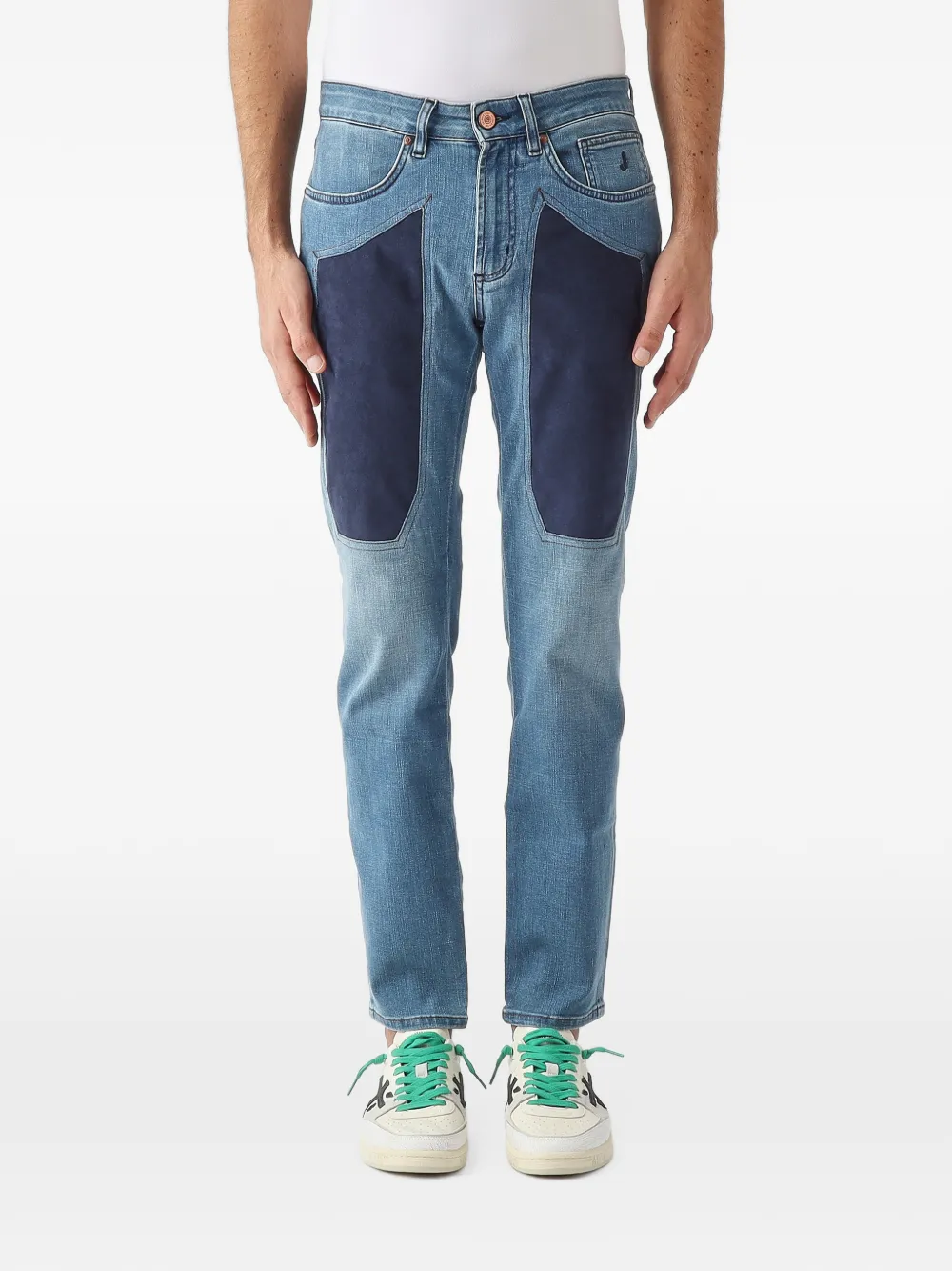 JECKERSON James contrast-panel jeans - Blu