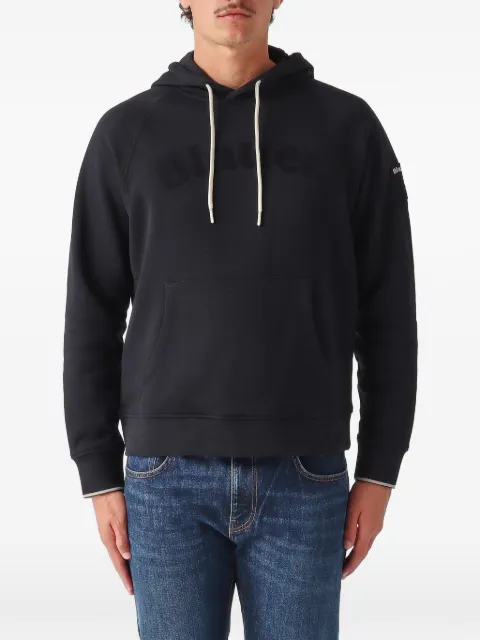 Blauer logo-print raglan-sleeve hoodie