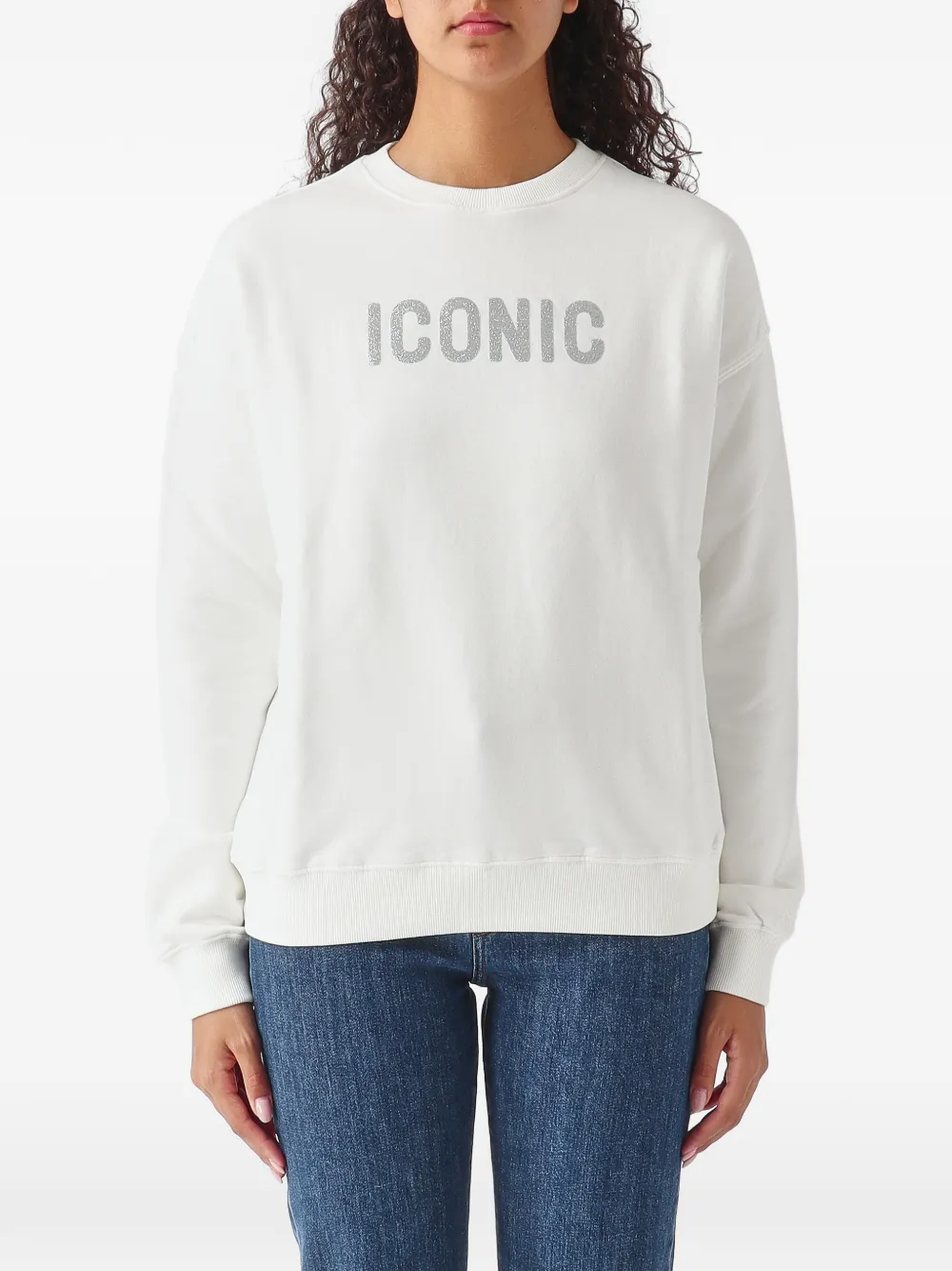 MC2 Saint Barth glitter-detail sweatshirt Wit