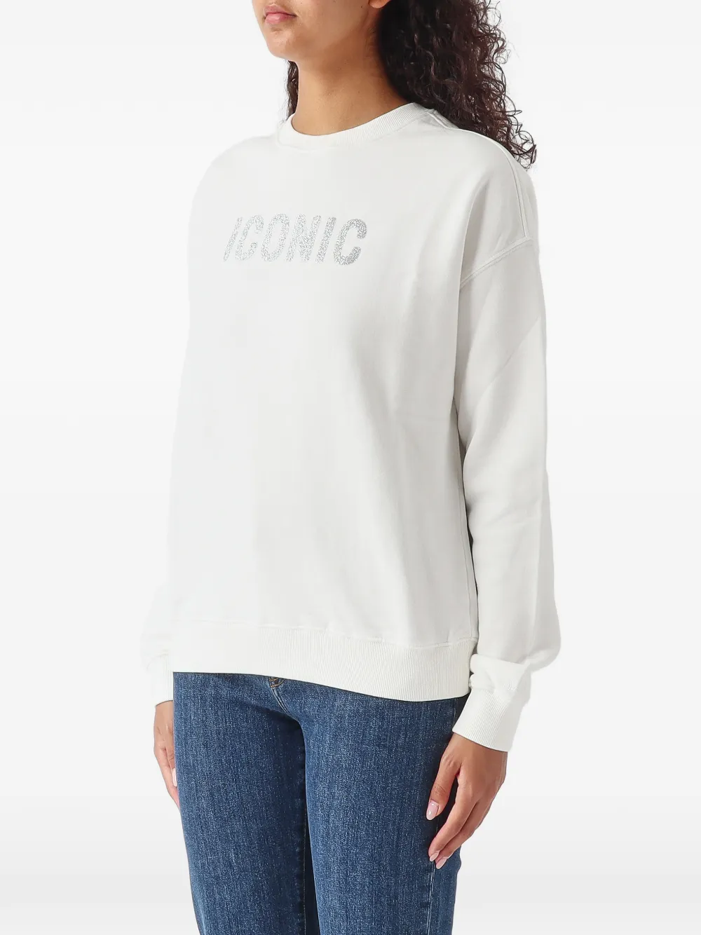 MC2 Saint Barth glitter-detail sweatshirt Wit