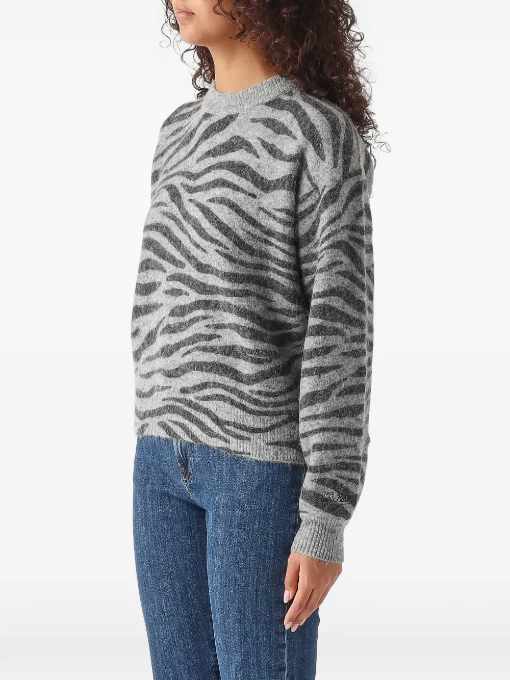 MC2 Saint Barth zebra-pattern sweater Grijs