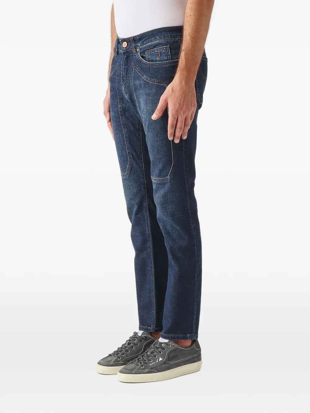 JECKERSON James patch-detail jeans Blauw