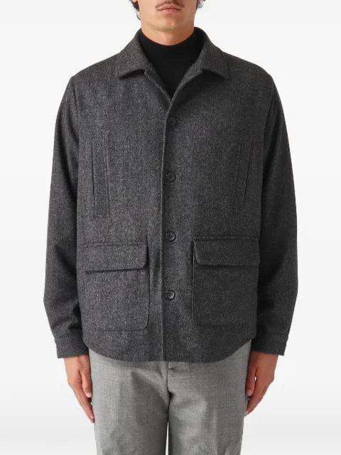 Tintoria Mattei herringbone-patterned button-up jacket