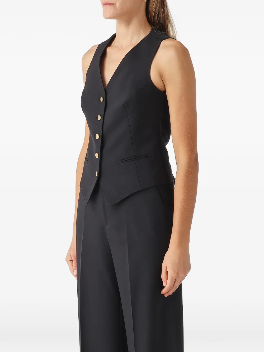 Tagliatore button-up waistcoat Zwart