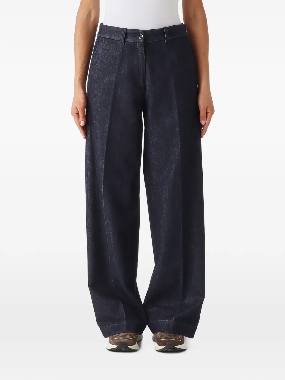 Nine In The Morning Fiamma pressed-crease wide-leg jeans - Blu