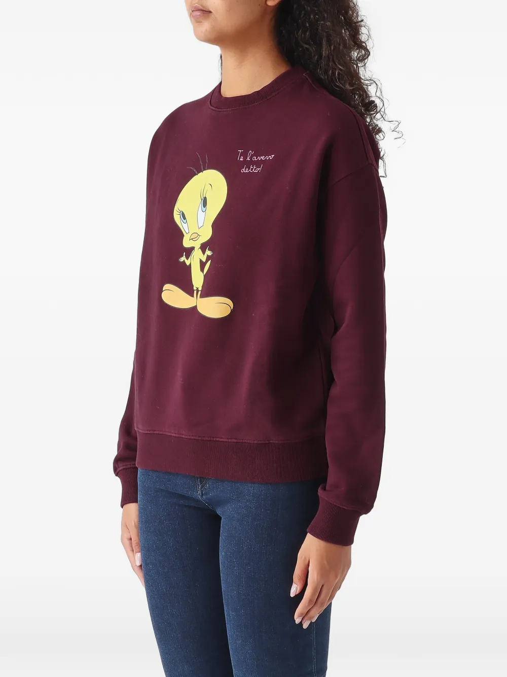 MC2 Saint Barth Tweety-print cotton sweater Rood