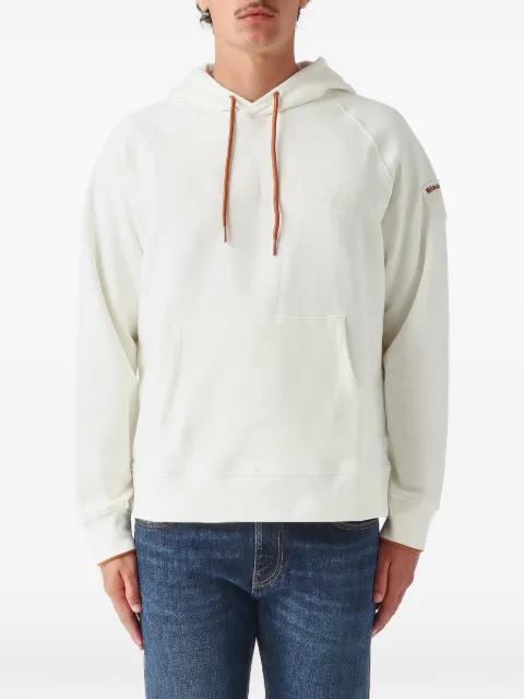 Blauer Academic logo-embossed raglan-sleeve hoodie