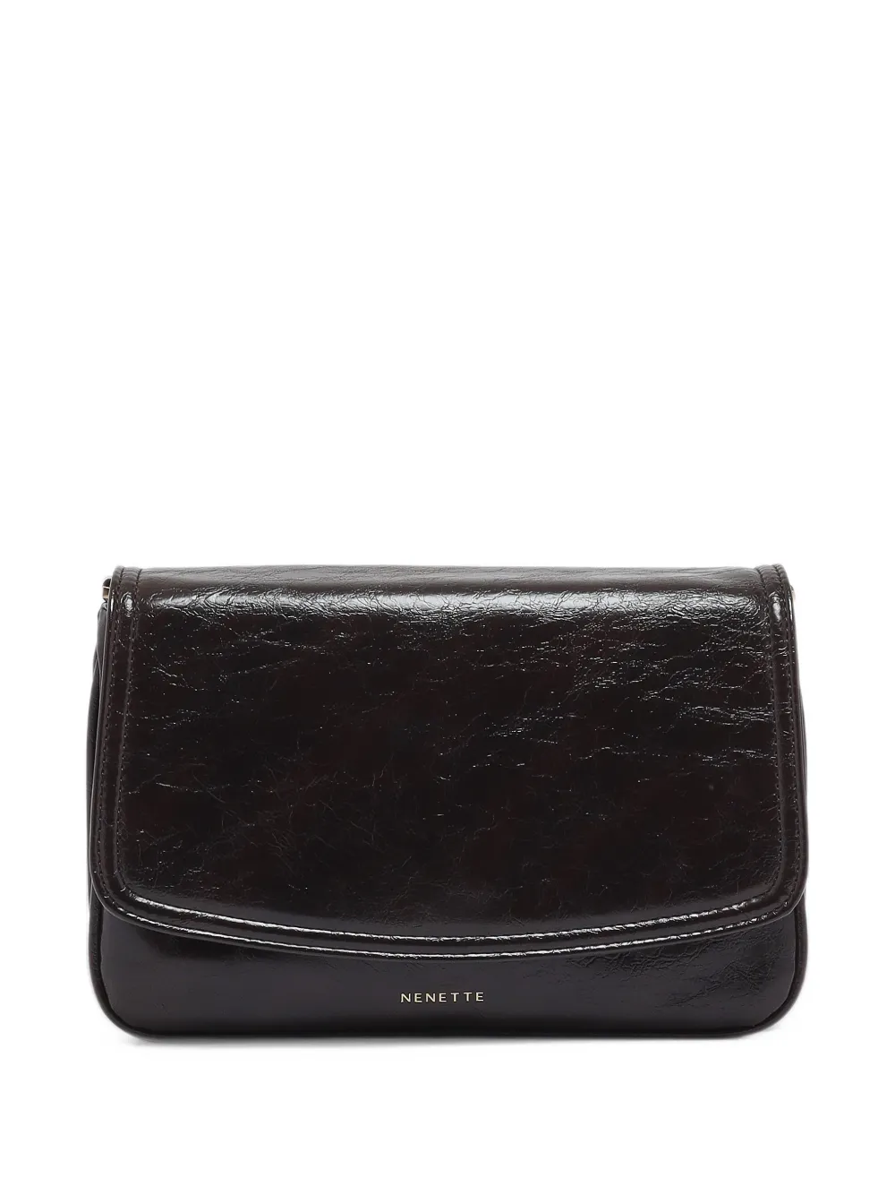 Nenette Izumi logo-print clutch bag - Marrone