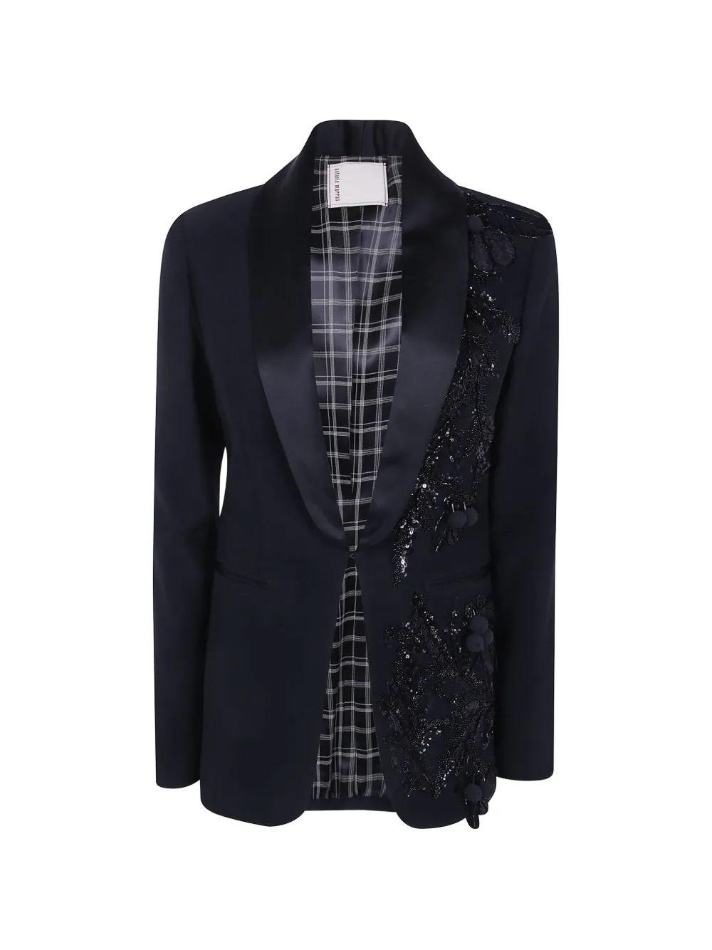 Antonio Marras sequin-embellished floral-appliqué jacket - Noir