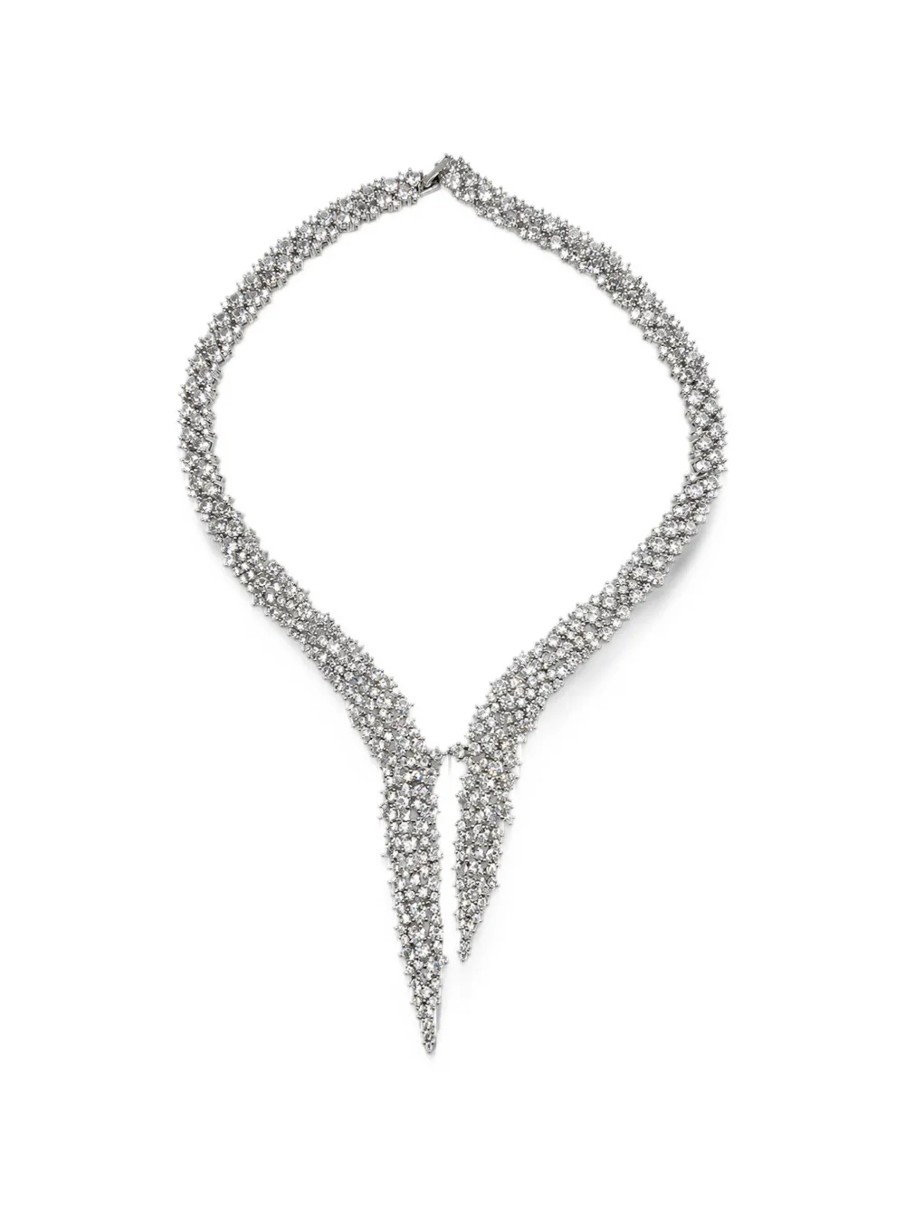 HZMER JEWELLERY Sheesh Mahal Necklace - Argento