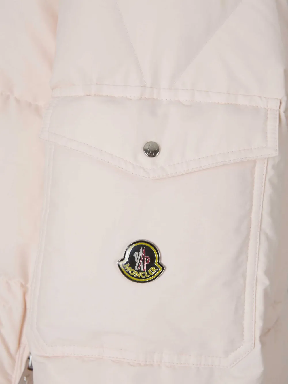 Moncler Himalayan kort donsjack met capuchon Roze