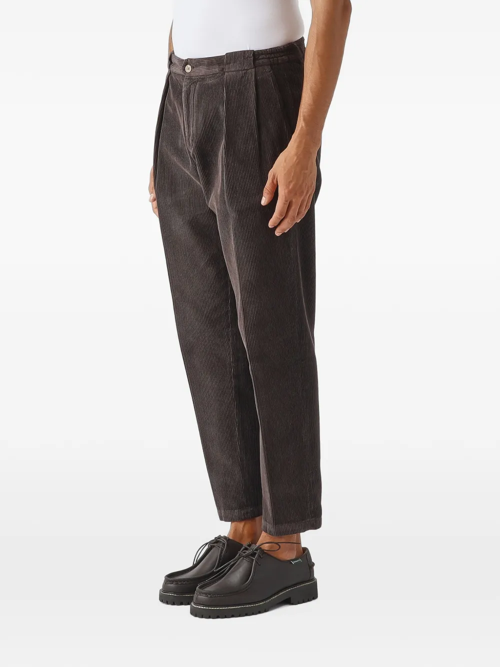 Briglia 1949 Portobello pleated corduroy trousers Bruin
