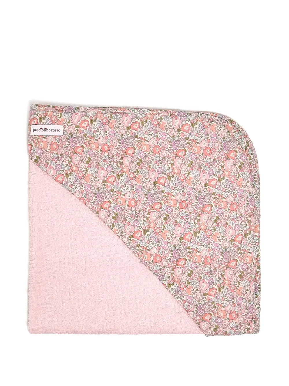 Pesciolino Rosso Kids floral-print towel - Rosa