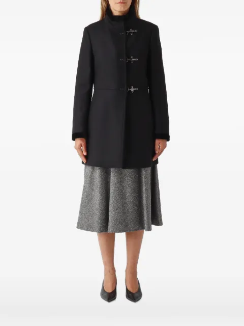 Fay Virginia hook-fastening high-neck coat