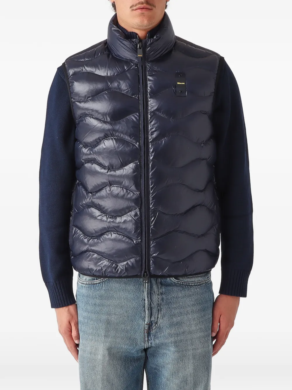 Blauer Danny quilted Sorona® Aura high-neck gilet - Bleu