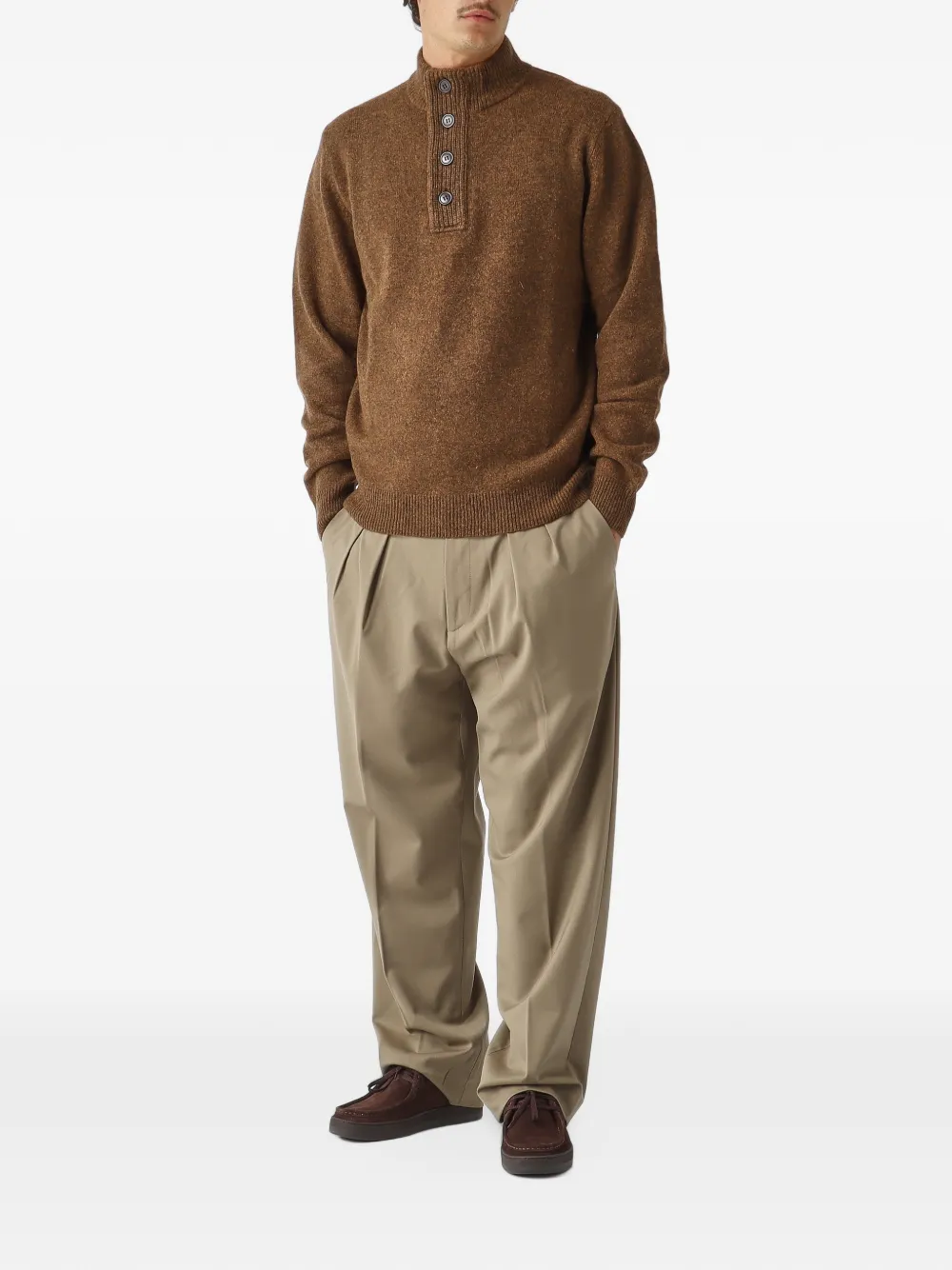 Barbour essential elbow patch jumper Bruin
