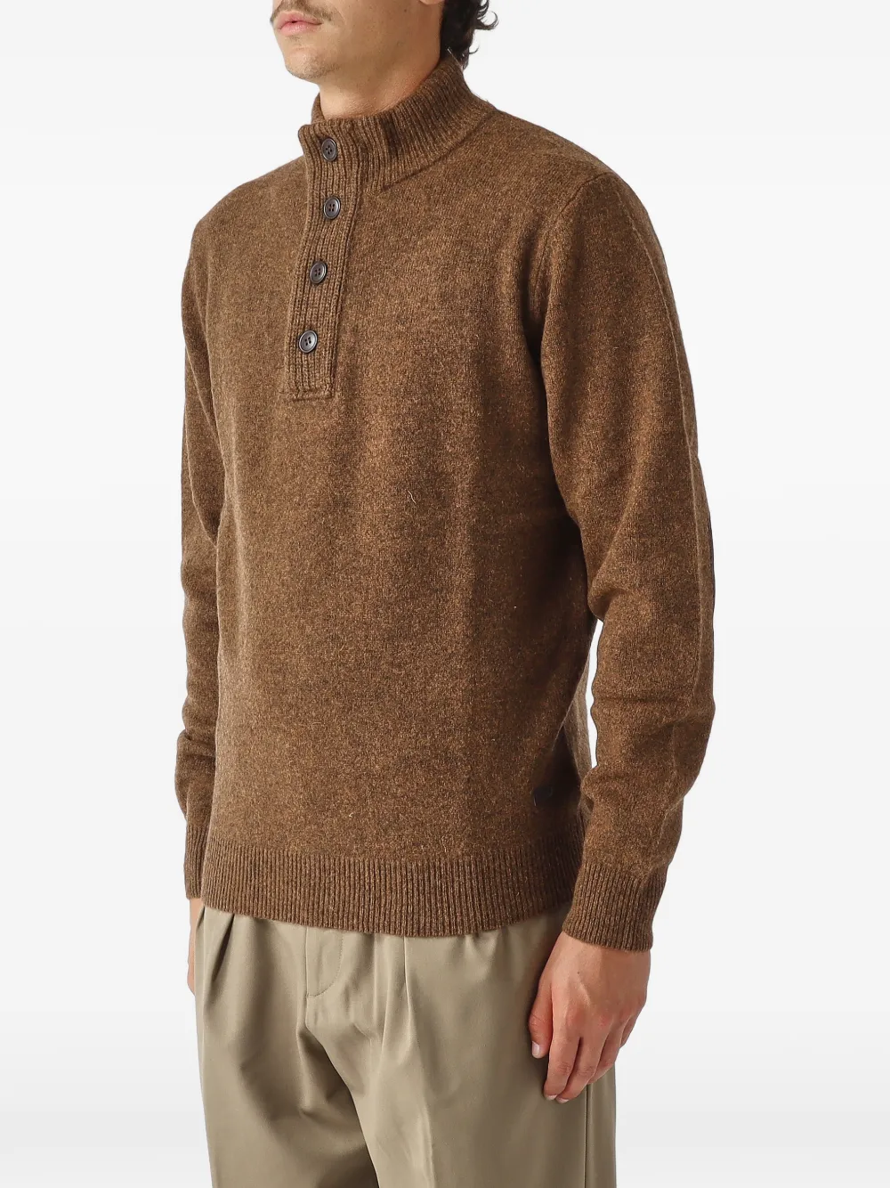 Barbour essential elbow patch jumper Bruin