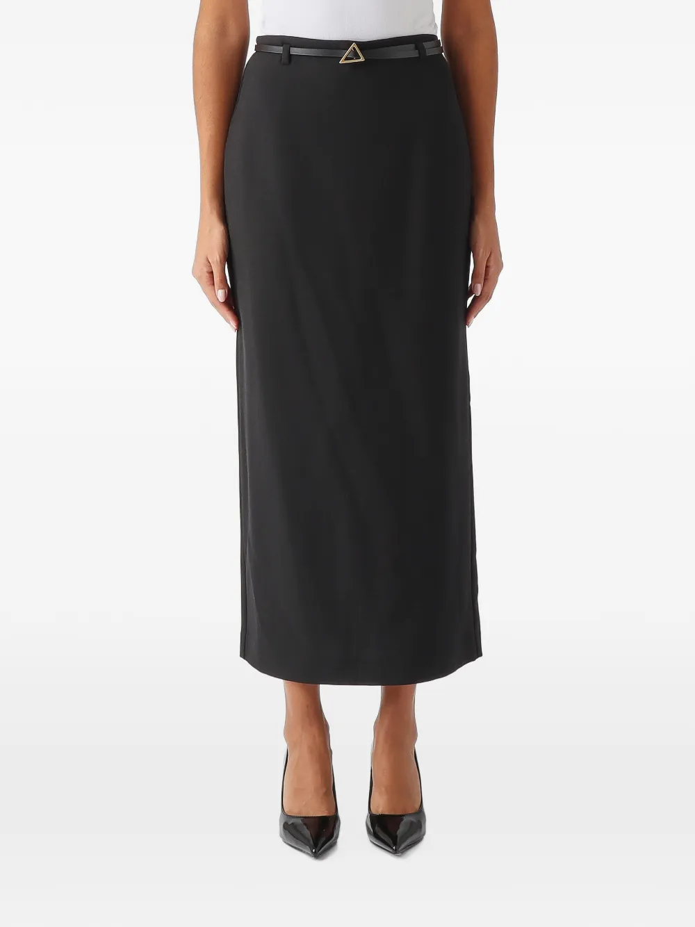 Nenette Gaia belted skirt - Nero
