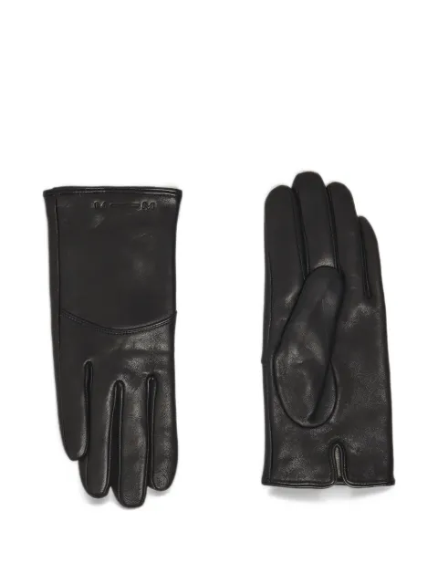 Max Mara logo-embossed leather gloves
