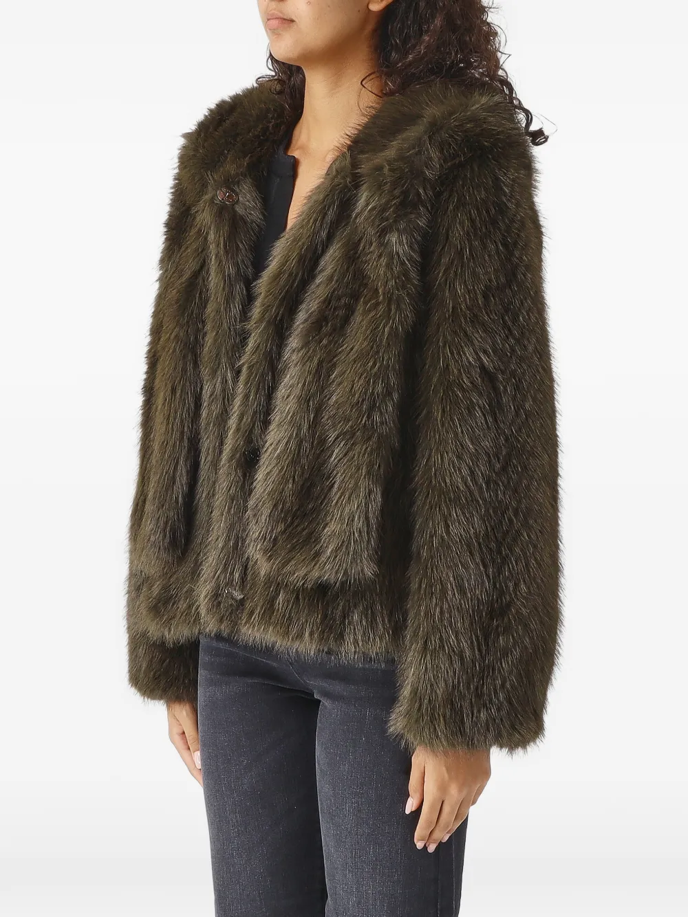 Nenette Palermo faux-fur jacket Groen