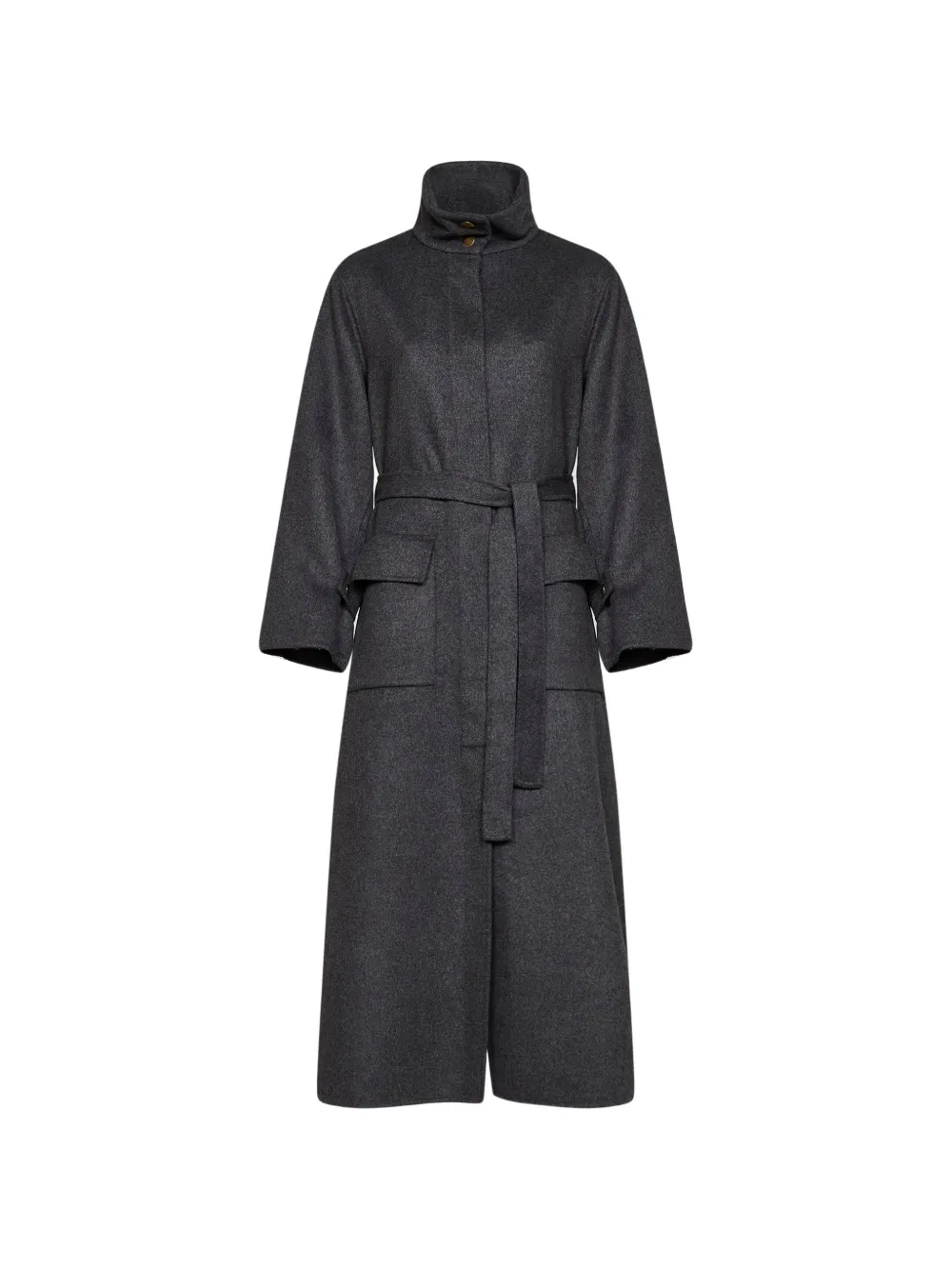 kaos belted high-neck coat - Grey