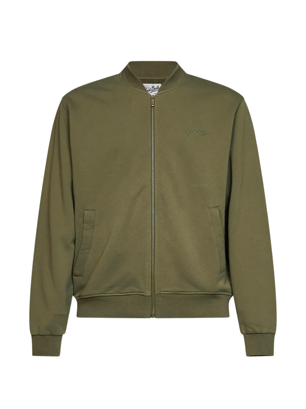 MC2 Saint Barth embroidered zip-up sweater Groen