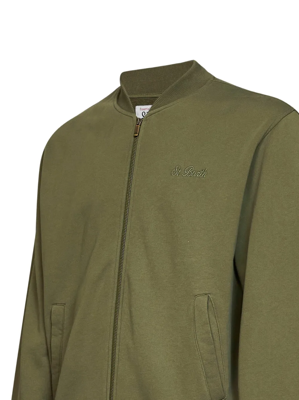 MC2 Saint Barth embroidered zip-up sweater Groen