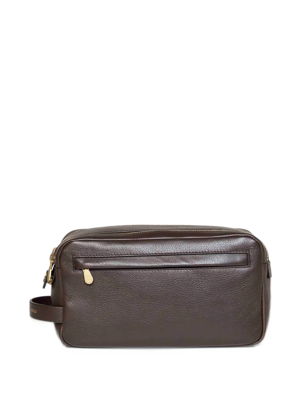 Brunello Cucinelli cowhide beauty case with double zipper Bruin