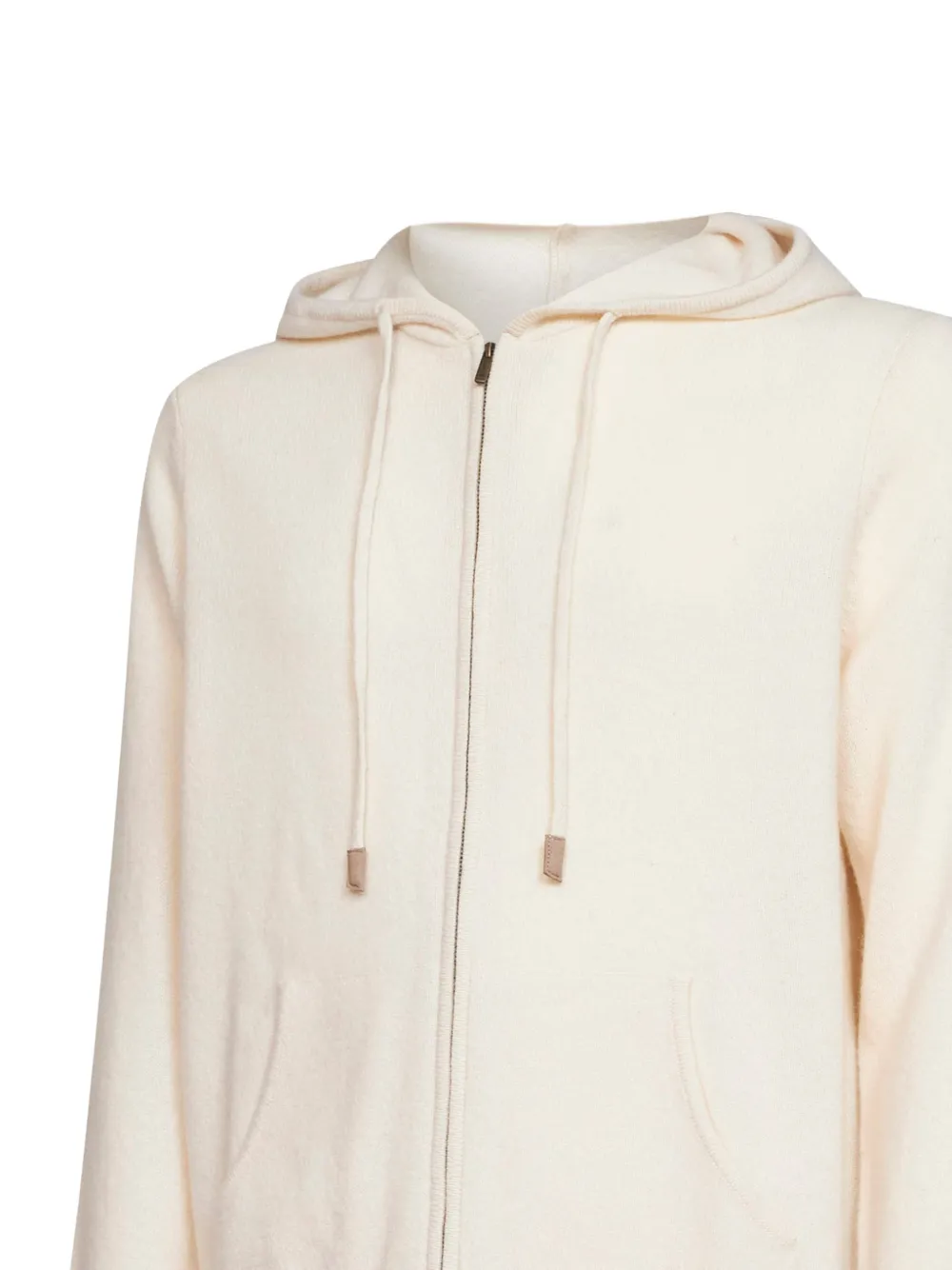 MC2 Saint Barth lambswool zip-up hoodie Beige