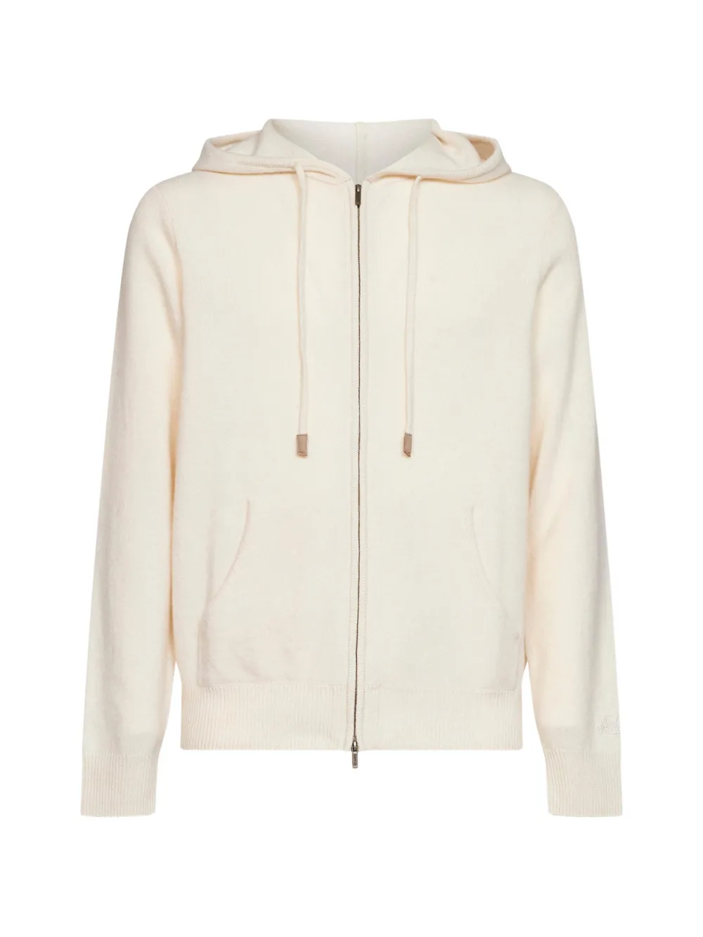 MC2 Saint Barth lambswool zip-up hoodie Beige