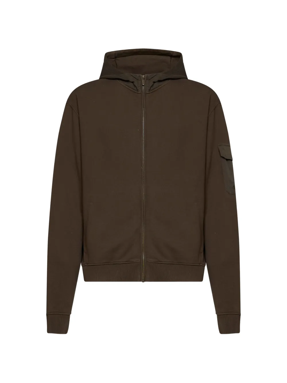MC2 Saint Barth logo-embroidered zip-up hoodie Bruin