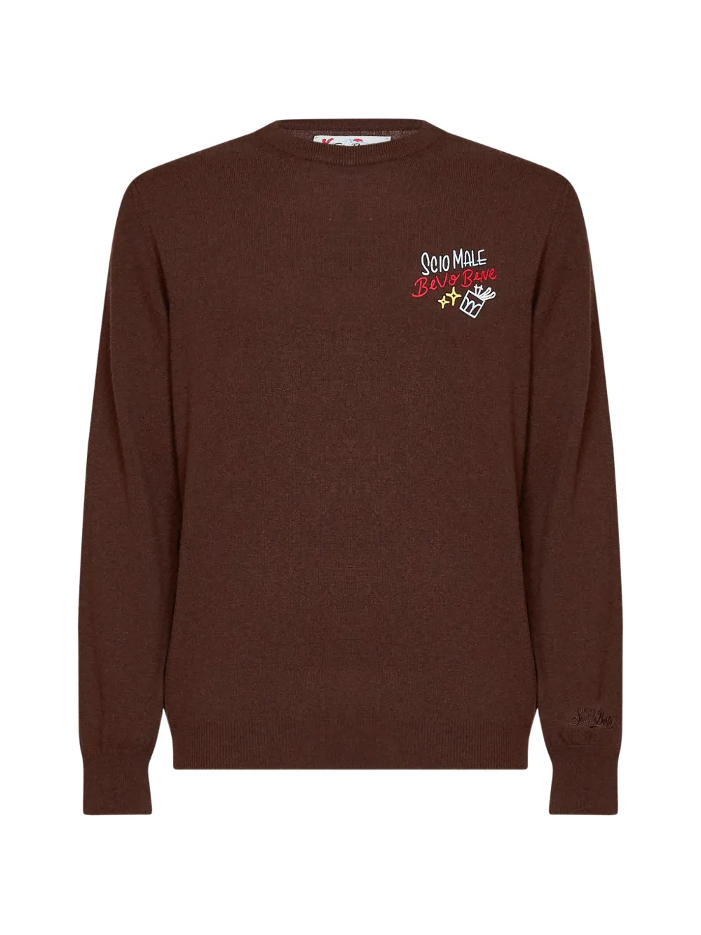 MC2 Saint Barth embroidered plain-stitch sweater Bruin
